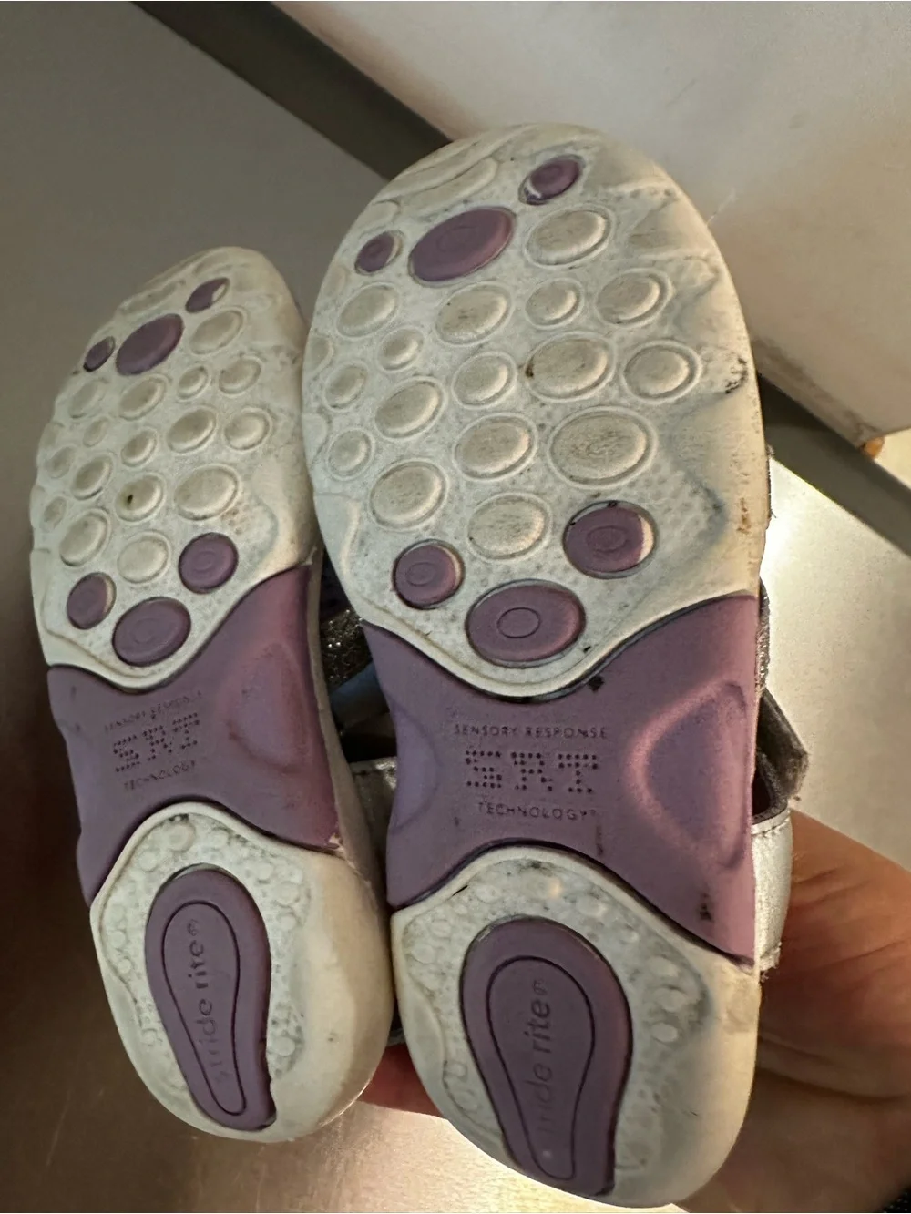 Stride Rite Girl's SrTech Luna Girl's Closed-Toe Sandal Sandal SILVER 7W Shoes